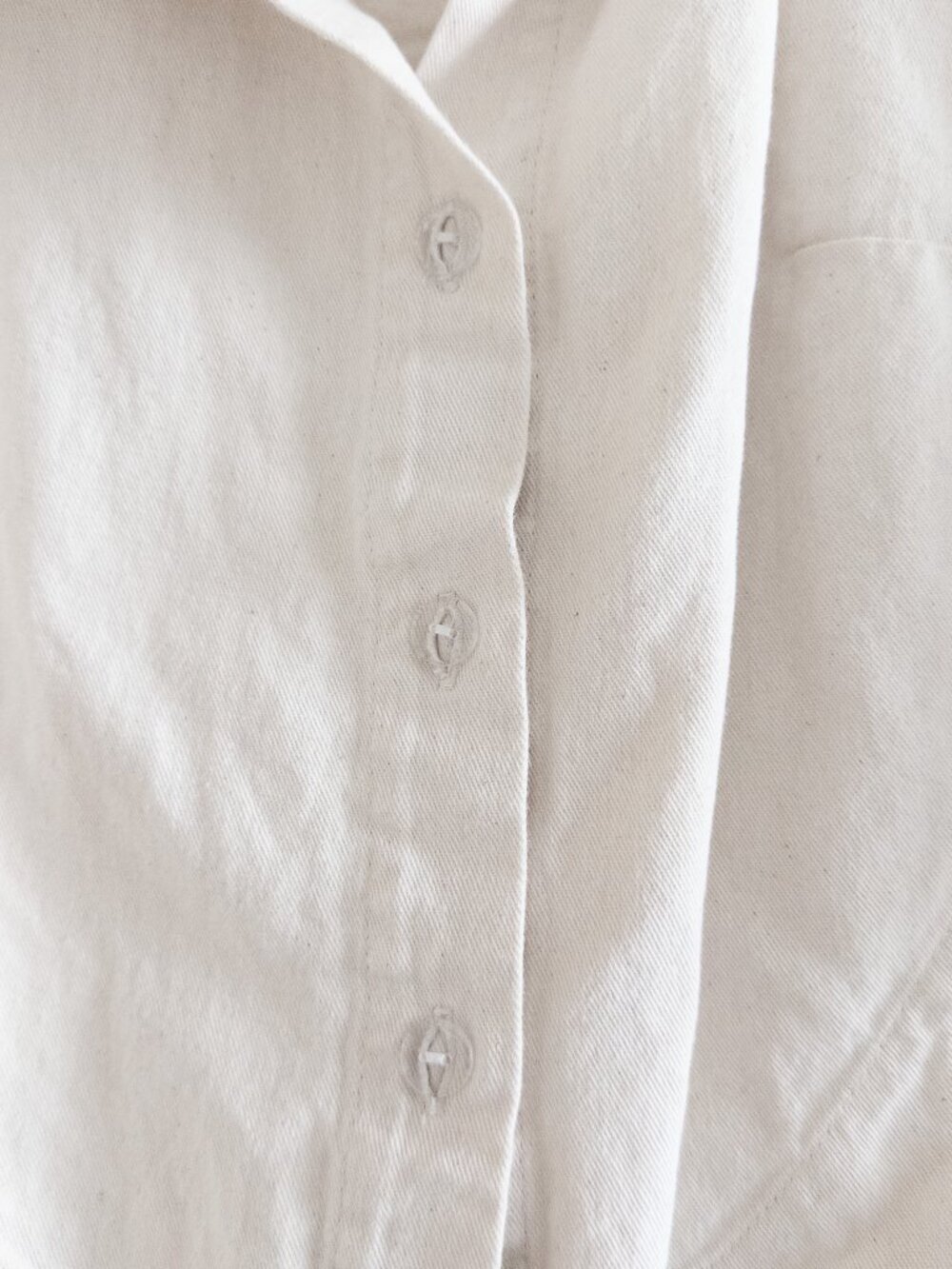 Selfi Two Wave Shirt Cropped Button Down Asymmetrical 100% Cotton, Size S - Picture 7 of 9